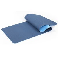 6mm TPE Two-Color Non-Slip Yoga Mat Sports Mat 183X61cm Gym Home Fitness Mat for Yoga Pilates Fitness Gymnastics