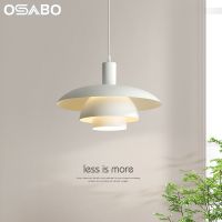 โคมไฟระย้าโคมไฟแขวน LED ไฟเพดานสุดสร้างสรรค์ของ OSABO AC90-260V ห้องรับประทานอาหารสำหรับห้องนั่งเล่นสำหรับห้องครัวบาร์ร้านโคมไฟแขวนสีขาว