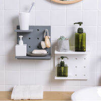 ชั้นวางของติดผนัง Pegboard Wall Mount Display Pegboard Wall Panel No Punching Adhesive Rack Wall Hanger Pegboard Wall Mount Display For Kitchen Office