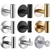 【YF】 Stainless Steel Wall Hook Heavy Duty Adhesive Clothes Hanging Robe Rack Towel Coat Bag Key Kitchen Bathroom Hanger