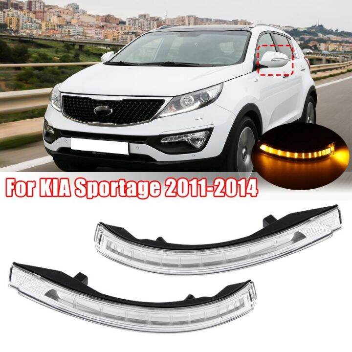 Car Side Rear View Mirror Led Flashing Lights For Kia Sportage 2011