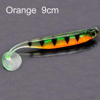 Laogeliang ตกปลานุ่มเหยื่อ T หางเทียมเลื่อมสวิงซิลิโคน SPINNER carp BASS Lure