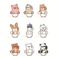Bear Unicorn Panda Finger Ring Mobile Phone Stand Holder For iPhone XS Huawei Cell Smart Round Phone Ring holder Car Mount Stand