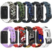 ：》’【 Wriststrap For  Honor Band 6 Printed Strap Smart Wristband Soft Silicone Bracelet Replacement Band For Honor Band 6 Correa