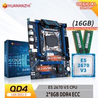 เมนบอร์ด X99 XEON QD4 X99พื้นฐาน Huanzhi LGA 2011-3 XEON มาพร้อมกับ E5 Intel 2670 V3พร้อมชุดคิทคอมโบหน่วยความจำ DDR4 2*8G