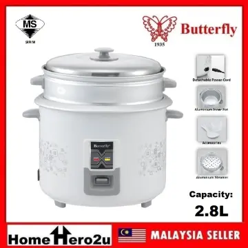 New Butterfly Stainless Steel SS Inner Pot Rice Cooker BRC SS150