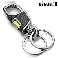 ❈◙⊕ Simple Double Switch Keychain Metal 360 Degrees Rotatable Key Holder Rings Buckle Fashion Mens Luxury Car Keyring K416