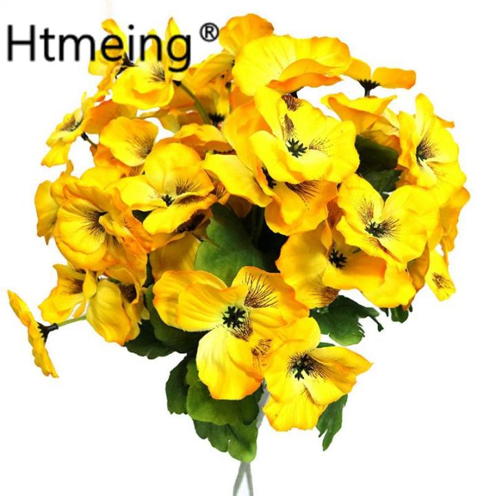 htmeing-ดอกไม้ประดิษฐ์ดอกไม้แพรซี่ขนาด17นิ้ว-ดอกไม้ประดิษฐ์ของตกแต่งงานแต่งงานสำนักงานบ้านดอกไม้ผีเสื้อกล้วยไม้ปลอมสำหรับ-rzh37214