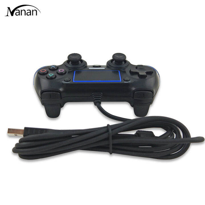 การสั่นสะเทือนแบบมีสายจอยควบคุมเกม-usb-ใช้งานมืออาชีพ-gamepad-ps4สำหรับ-ps4