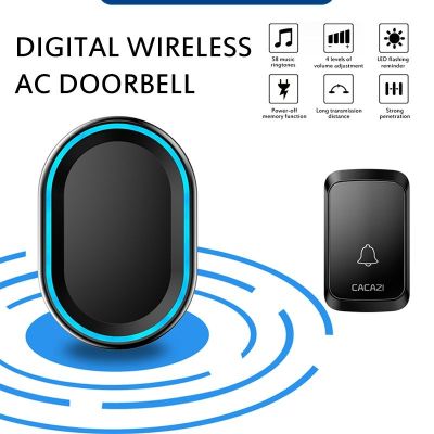 ﹍ Intelligent Wireless Doorbell Consistent Quality Black Smart Home Doorbell Doorbell Chime Us Standard Smart Life Waterproof