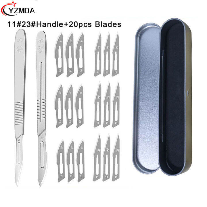 Carbon Steel Scalpel Blade Handle Scalpel Metal Box DIY Cutting Tool ...