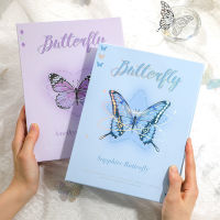 แฟ้มลายผีเสื้อ Butterfly Hologramเล่นแสง ขนาดA5 6ห่วง แฟ้มปกแข็ง แฟ้มการ์ด แฟ้มรูปภาพ【BB-8】