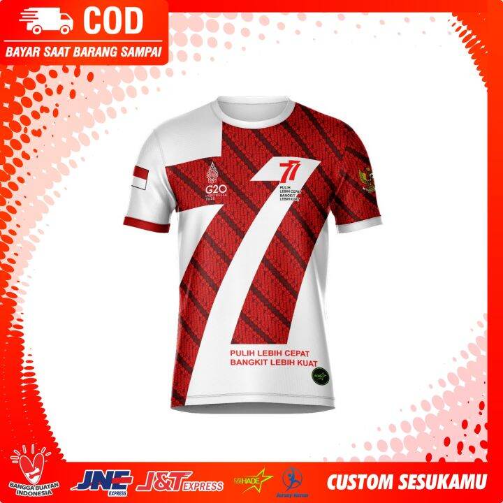 Bisa Cod Baju Kaos Jersey Merah Putih Mofit Agustus Customhade Baju Jersey Kemerdekaan