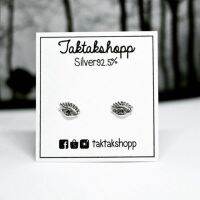 Eye studs earring??เงินแท้92.5%