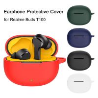 Earphone Case for Realme Buds T100 Wireless Bluetooth-compatible Headset Protective Case Silicone Soft Protection Earphone Cover