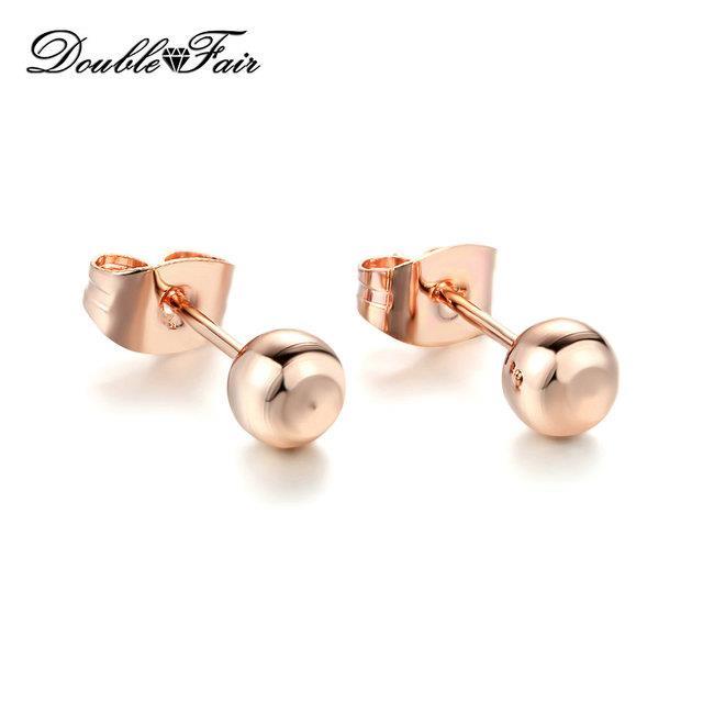 double-fair-simple-little-metal-ball-stud-earrings-for-women-men-daily-classic-rose-gold-color-ear-jewelry-wholesale-dfe445m