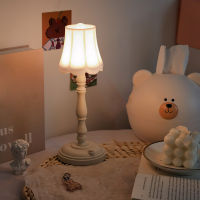 ?Dream Best? White Mini Night Light LED European-Style Bedside Lamp 120~140lm Retro Style Table Lamp 1W Small Desktop Lamp Decoration for Home Bedside Table Bedroom Decoration Birthday Gift Kids Gift