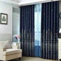 MUL มู่ลี่ 1 PCS 100X250cm Castle jacquard curtain Grommet top for living room 100% Anti-UV ผ้าม่าน ม่าน