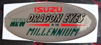 สติกเกอร์ isuzu new  dragon eyes millennium  วงรีนูน