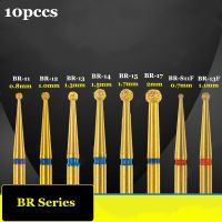 10Pcs ทันตกรรมเตรียม Burs สำหรับ Porcelain Veneer FG รอบ Burs BR-11, BR-12, BR-17