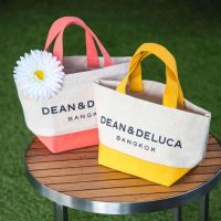 โปรโมชั่น (สีใหม่) Dean &amp; Deluca Tote Bag สองสี ทูโทน ลดกระหน่ำ กระเป๋า ค ลั ช กระเป๋า สะพาย ไหล่ กระเป๋า ถือ ใบ เล็ก กระเป๋า ใส่ มือ ถือ สะพาย ข้าง