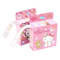 ●♦☾ Cartoon Easy Tear Sticker Roll 200pcs1 Roll Kuromi My Melody Kawaii Decorative Decal Kitty Cat Childrens Classic Toy Stickers