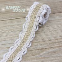 ；‘。、’ (5 Meters/Lot)  Natural Jute Burlap Lace Fabric Cotton Edge Handmade DIY Trim Fabric Sewing Wedding Decoration Laces