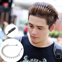 Quincyw แถบคาดศีรษะบุรุษ Hairband Headband กีฬา Anti-Skid Hairpin ไม่ลื่นสายคาดผมลายสก๊อตเครื่องประดับผมกลางแจ้ง HOMP