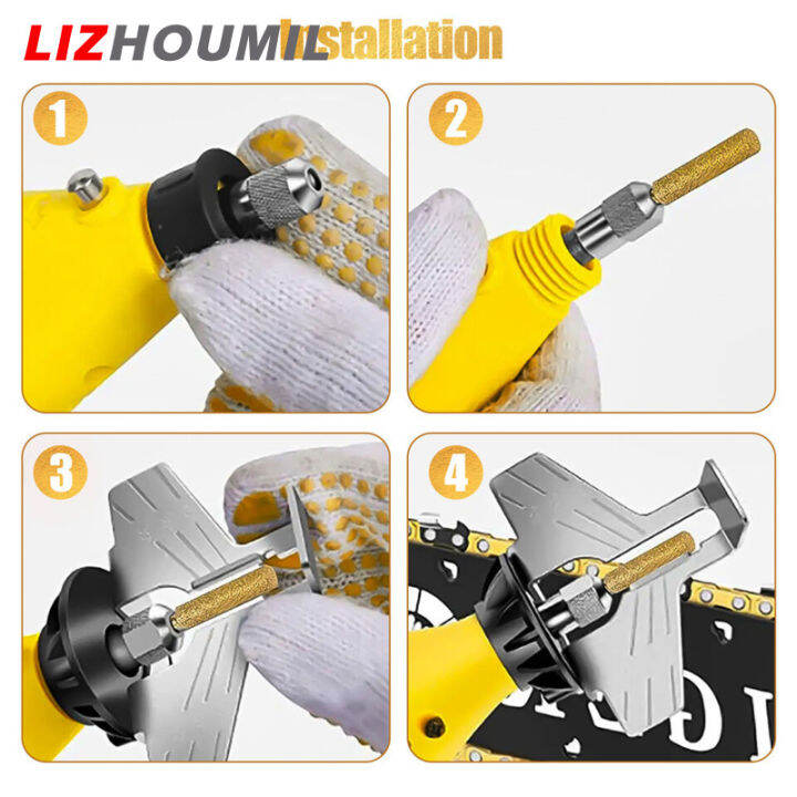 lizhoumil-หินเสี้ยนเครื่องเหลาเลื่อยห่วงโซ่เพชร24ชิ้น1-8-ก้านเลื่อยอุปกรณ์เครื่องบดหินลับมีดสำหรับแกะสลักหินไฟฟ้า-5-32-3-16-7-32