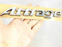 โลโก้แอตเทรค มิตซูบิชิ Attrage Letter Logo Car Auto Trunk Lid Emblem Badge Sticker Decal Replacement For Mitsubishi Attrage