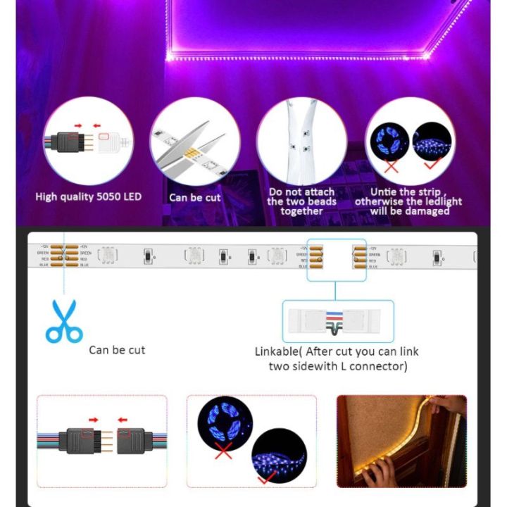 strip-light-ribbon-ไฟเส้น5050-12v-rgb-ไฟเส้นประดับตกแต่ง-ไฟled-ควบคุมด้วยรีโมท-เปลี่ยนสีได้-led-strip-light-ม้วนละ-5เมตร-หม้อแปลงอย่างดี