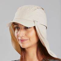 Anti-UV Cap with Removable Neck Protection - Beige