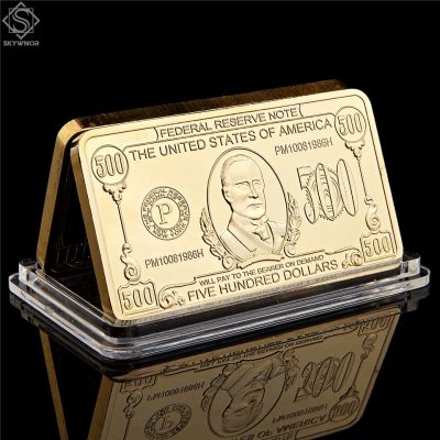 สหรัฐอเมริกาวิลเลียมแมคคินลีย์ที่เจริญรุ่งเรืองของประธานาธิบดี29th สหรัฐ $ เหรียญกษาปณ์เหรียญธนบัตร500เหรียญสหรัฐทองทองแท่งเหรียญบาร์