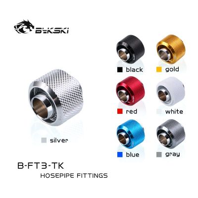Bykski B-FT3-TK,G1/4 "3/8" Id* 5/8 "OD PC Water Cooling Connectors ท่อท่อสำหรับ10X16มม. ท่ออ่อนหลายสี