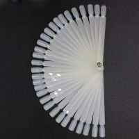 Hot 50x Clear Polish Nail Art Tip Gel Fan Board es Practice Display Stick