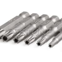 Yingke T5-t40ชุดแม่เหล็กไขควงไขควง Torx หกเหลี่ยม12ชิ้น/เซ็ต50มม. 1/4นิ้ว