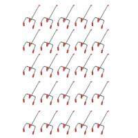 25Pcs 100Mm Pegboard Hooks Slat Wall Retail Display Shop Peg Hang Fits Home Hanger Chrome Metal 1-1.5Kg Loading