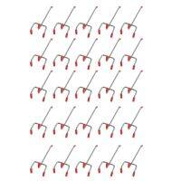 25Pcs 100Mm Pegboard Hooks Slat Wall Retail Display Shop Peg Hang Fits Home Hanger Chrome Metal 1-1.5Kg Loading