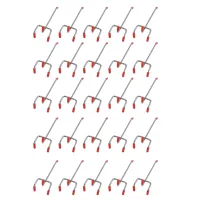 25Pcs 100Mm Pegboard Hooks Slat Wall Retail Display Shop Peg Hang Fits Home Hanger Chrome Metal 1-1.5Kg Loading