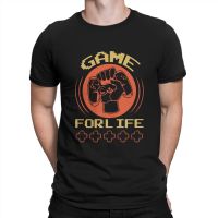 MenS Game For Life T Shirt Gamer Gaming Controller Pure Cotton Tops Funny Short Sleeve Round Collar Tee Shirt Gift Idea T-Shirt