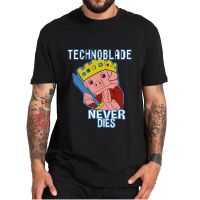 Technoblade Never Dies Funny Meme Tshirt American Youtuber Video Gaming Essential Tee Cotton Gift For Gamers