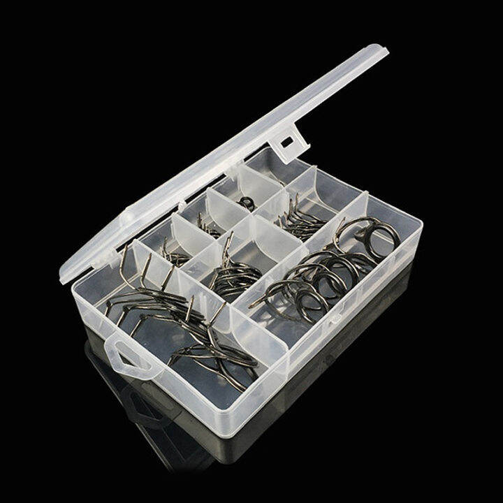 40-pcs-set-fishing-rod-guides-tip-8-sizes-pole-repair-kit-line-rings-eyes-set-rings-stainless-steel-frames