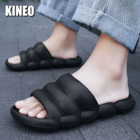 KINEO รองเท้าสลิปเปอร์สำหรับผู้ชายและผู้หญิง,รองเท้าสลิปเปอร์นุ่มพิเศษหนากันลื่นรองเท้าแตะบ้านใช้ในบ้านสำหรับรองเท้าเสริมส้นกลางแจ้งและในบ้าน