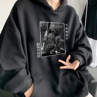 Anime Berserk Guts Hoodies Men Gothic Winter Warm Streetwear Pullover Tops Casual Oversized Loose Man Hooded Sweatshirts Size XS-4XL