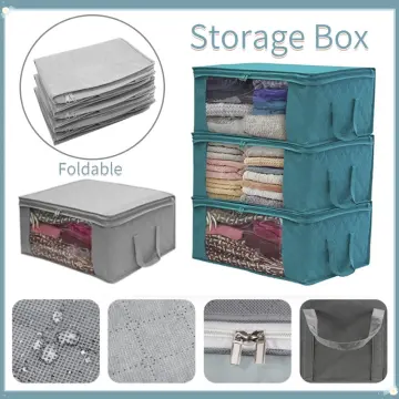 Storage Case Non Woven Zipper Closet Organizer Storage Box for Quilt Storage  Bag