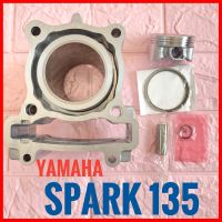 เสื้อสูบ + ปลอก + ลูกสูบ + แหวน + สลัก + กิฟล็อก YAMAHA SPARK 135 , ยามาฮ่า สปาร์ค 135 Size STD ชิ้นส่วนอะไหล่ดั่งเดิม