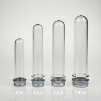 【CW】♤  10pcs lab 30/40/70/100ml PET test bottle Transparent cylindrical plastic refillable for candy data line