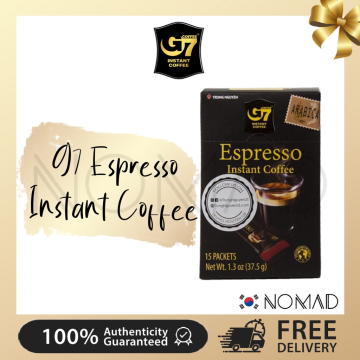 [ G7 COFFEE ] G7 Coffee Espresso Instant Coffee 15 sachets Lazada