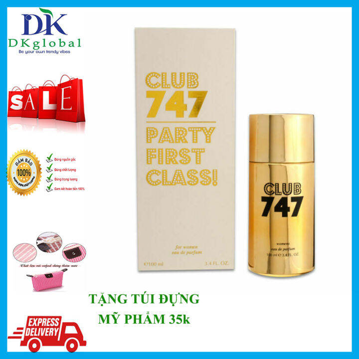 HCM]Nước hoa nữ nội địa của Mỹ Club 747 Party Firrst Class 100ml mùi hương  thơm dịu độ lưu hương từ 2 đến 3 tiếng 