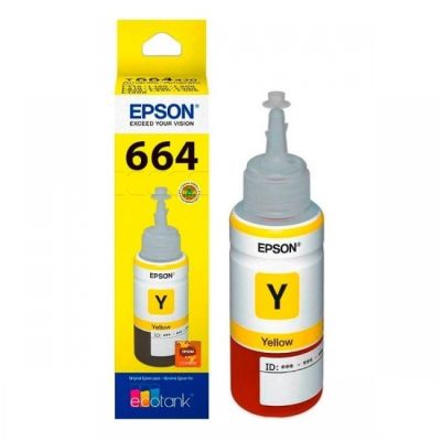 Epson Ink 664 Yellow cartridge EPSON 70 ml - หมึกสีเหลือง Epson T664400 ของแท้ประกันศูนย์ 100%
